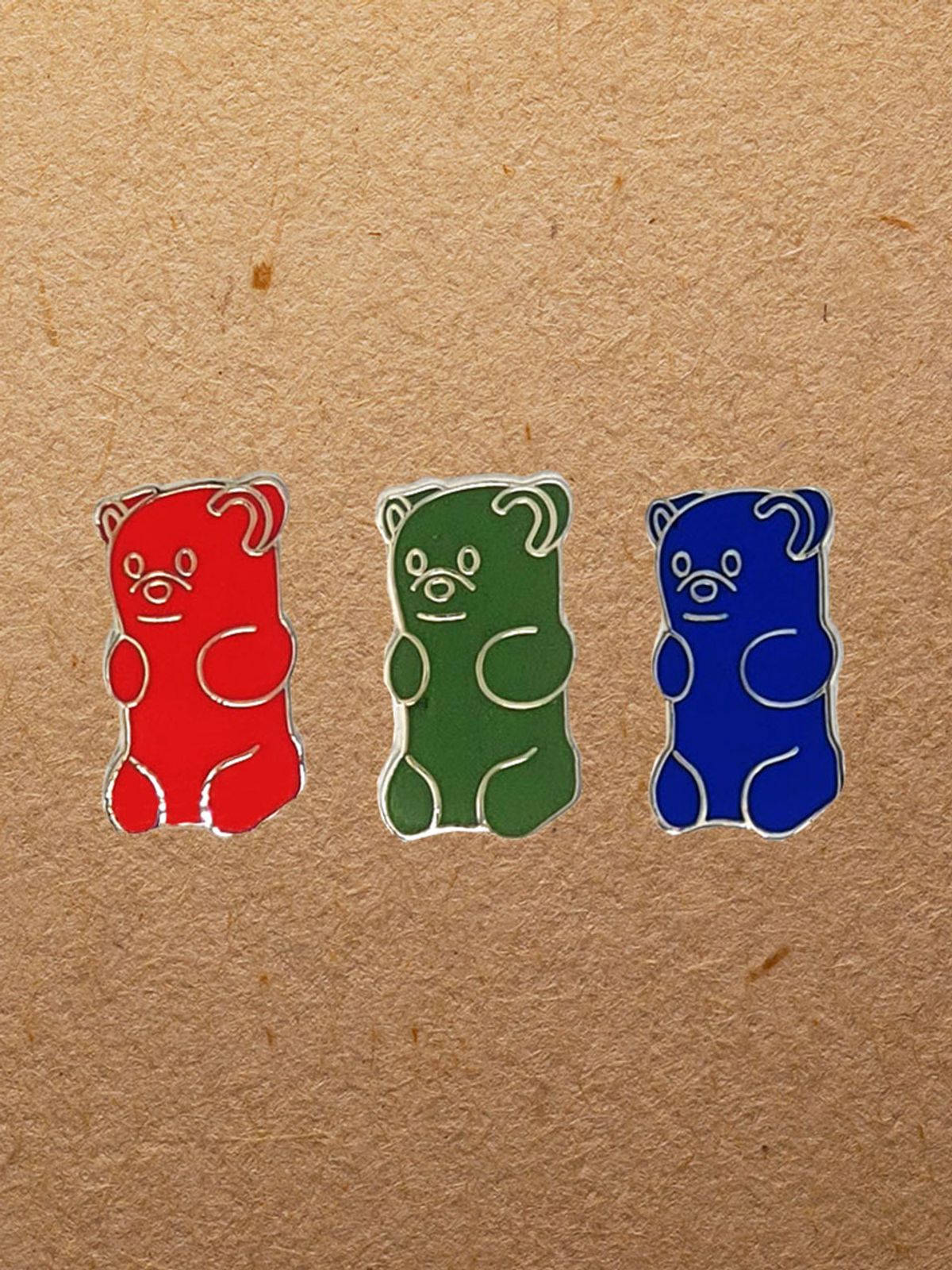 핀덱스(PINDEX) GUMMY BEAR 3 PACK-red green blue