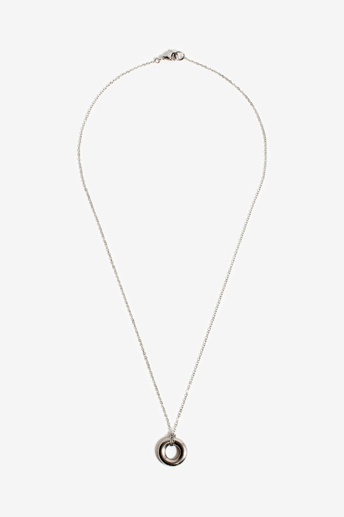 모드곤(MODGONE) 실버도넛 목걸이 Silver Donut Necklace(white Gold)