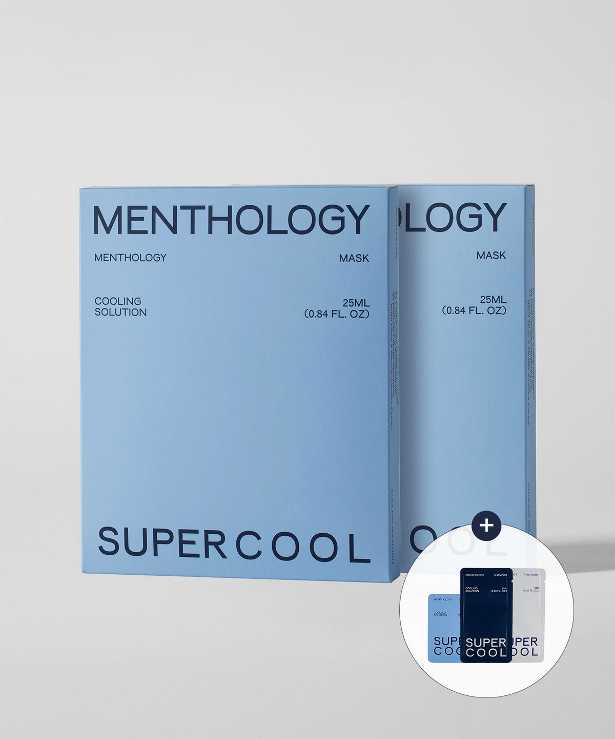 멘톨로지(MENTHOLOGY) [2pack] 슈퍼쿨 마스크팩 5매(+샤셰 3종)