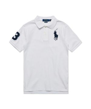 [적립금 5%] 남아 8세~18세 빅 포니 코튼 메시 폴로 - 화이트