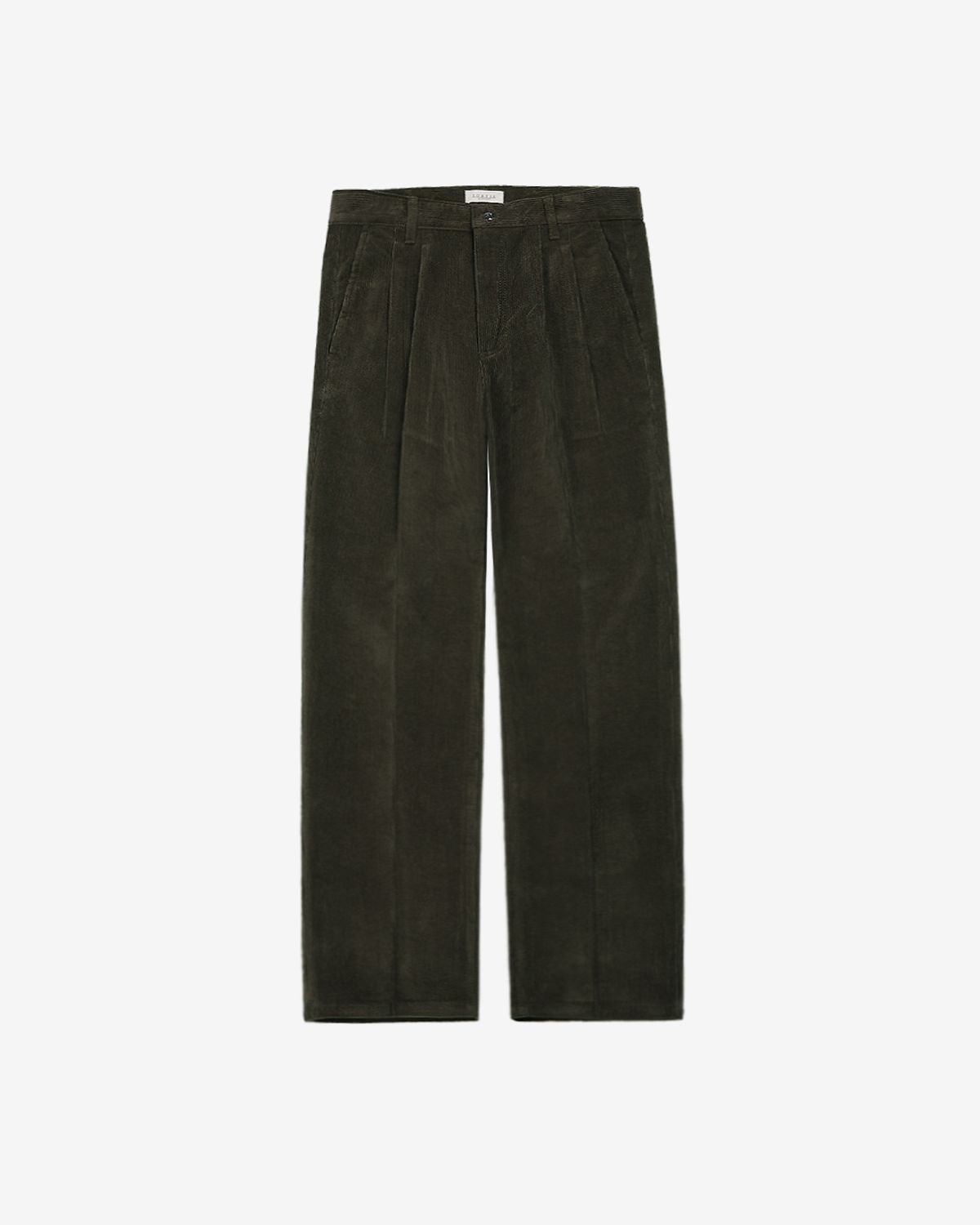 솔티(SORTIE) Two Pleats Corduroy Trousers (Khaki)