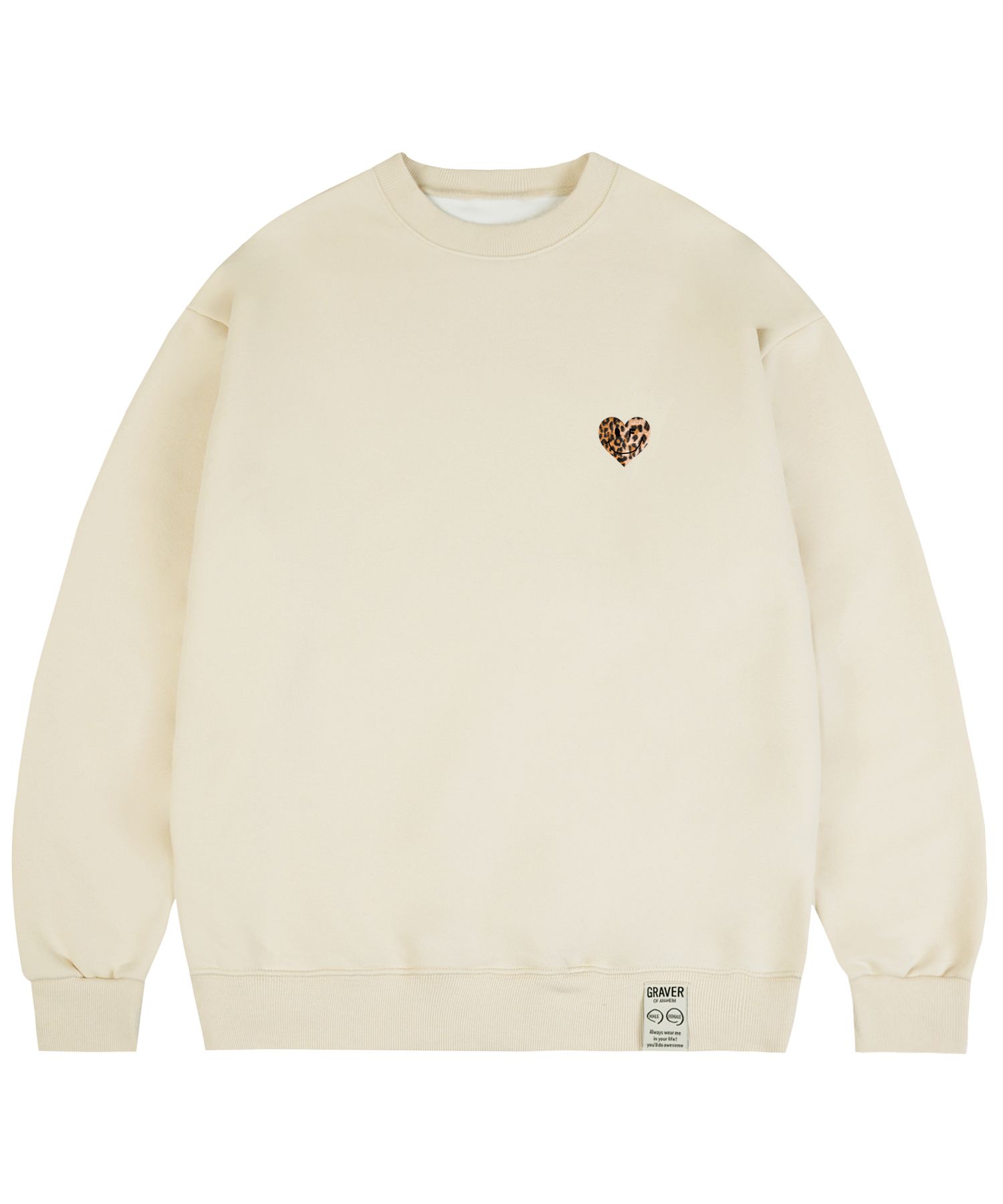 MUSINSA | GRAVER [UNISEX] LEOPARD HEART SMILE WHITE CLIP