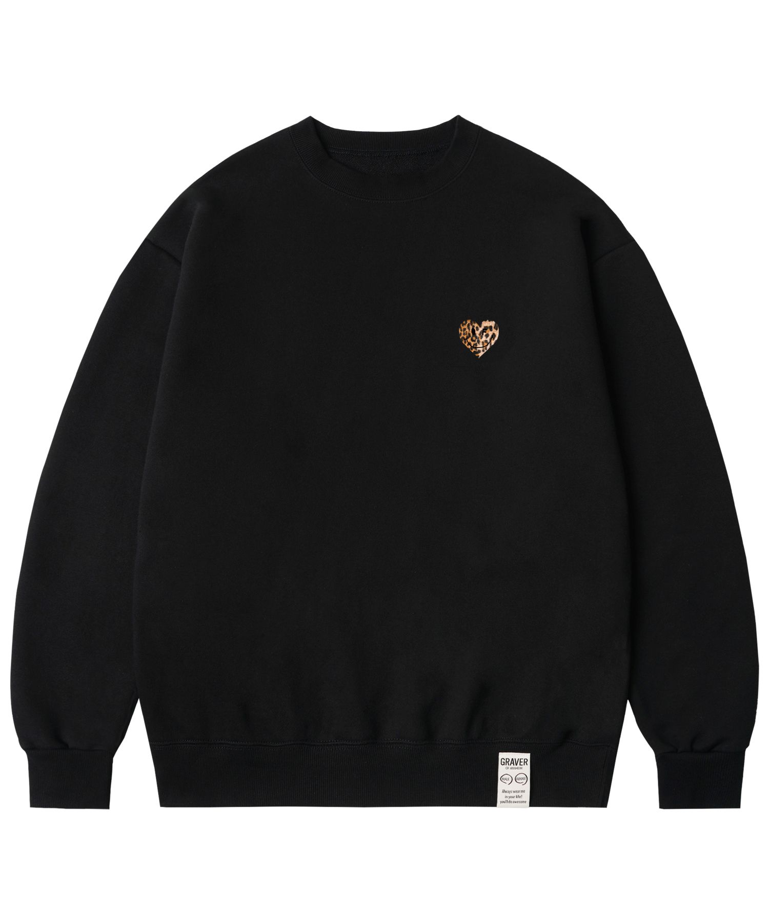 MUSINSA | GRAVER [UNISEX] LEOPARD HEART SMILE WHITE CLIP