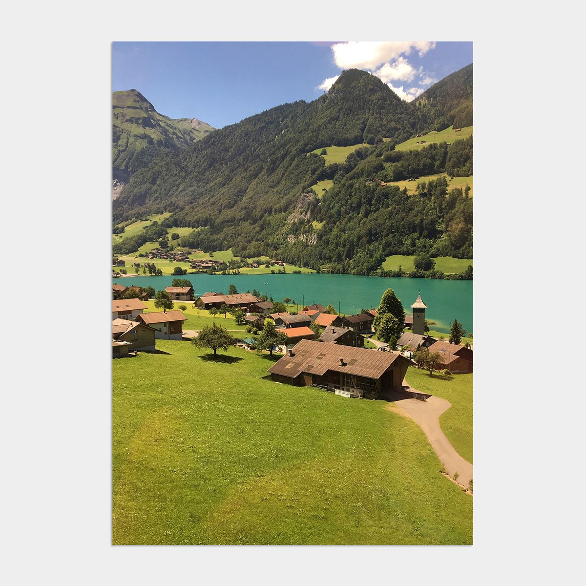 멜팅스튜디오(MELTING STUDIO) 나의 유럽 모먼트 여행 액자 인테리어 포스터 / 84번 Sihlsee Einsiedeln Switzerland 01