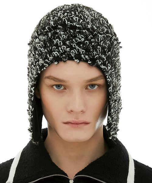 【ESC STUDIO】21FW★ mix knit trooper hat MUSINSA | ESC STUDIO mix knit trooper hat (black)