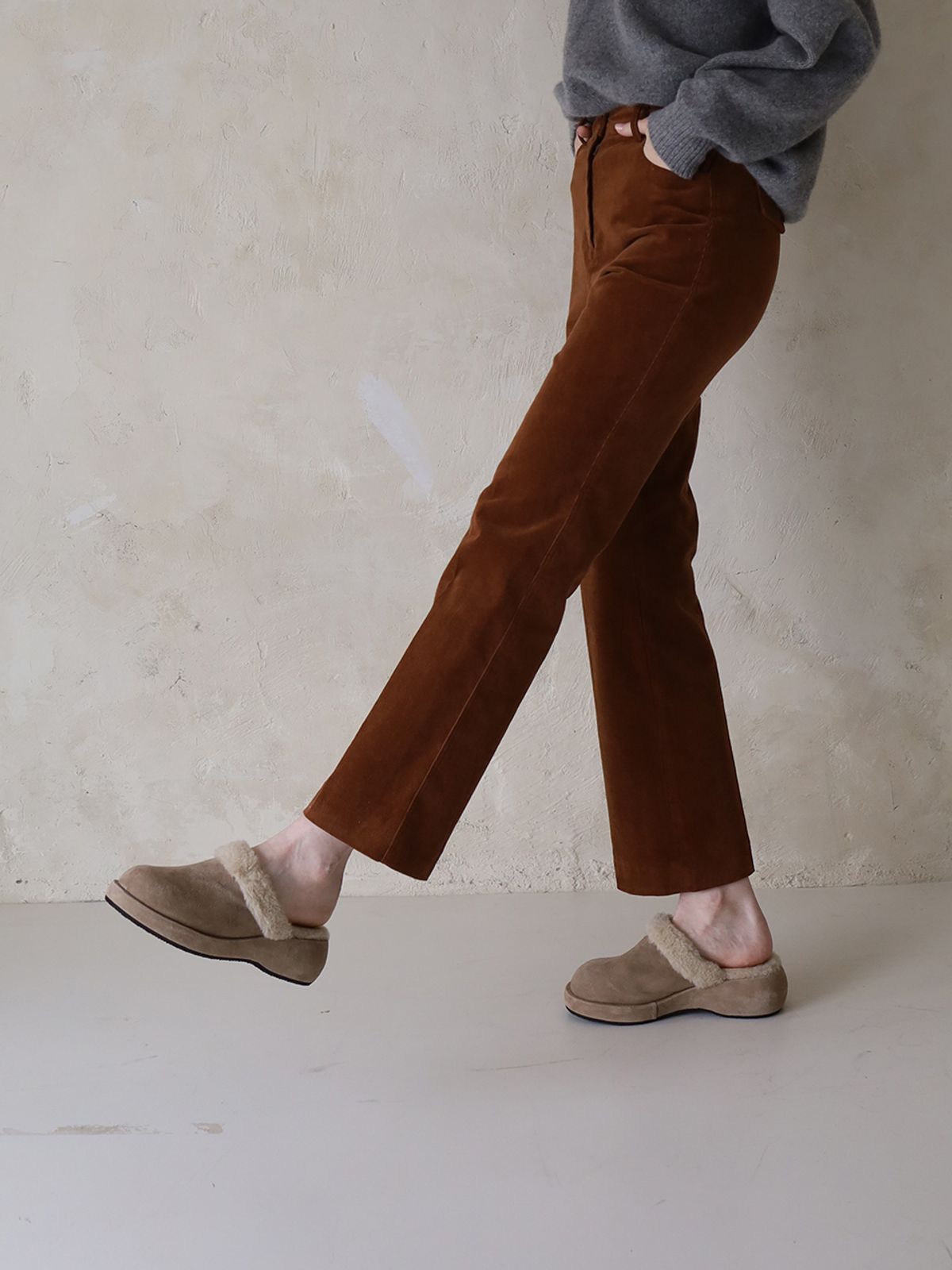 릴리슈(LILYSHOE) bread shearings mule_3color