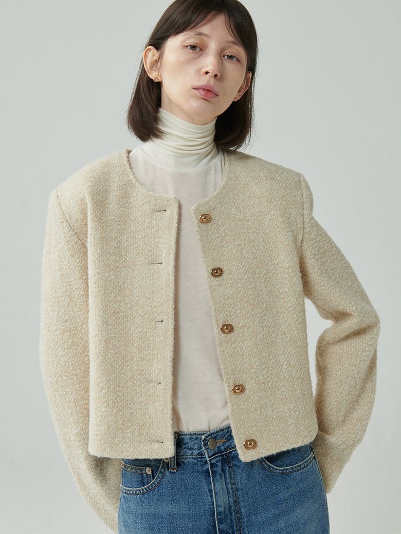 bookle tweed jacket_cream