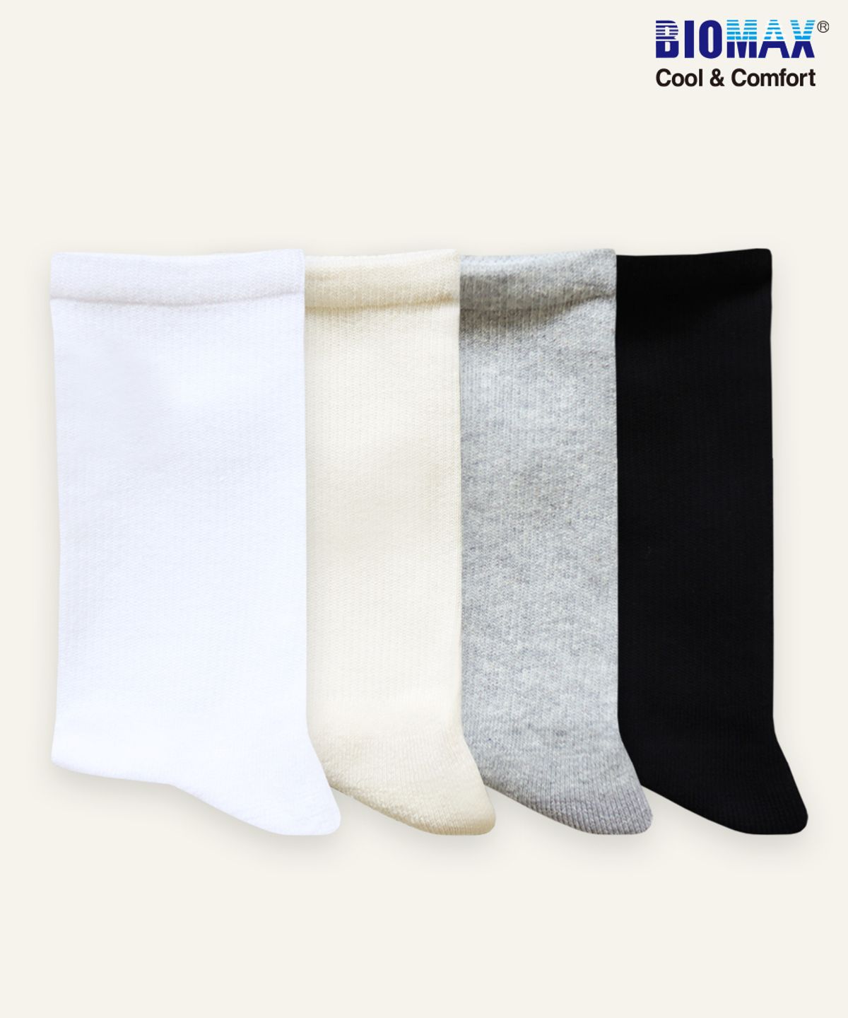 식스삭스(SIXSOX) 4개입_데일리 하프 쿠션 삭스(바이오맥스) [ 4colors/공용 ]