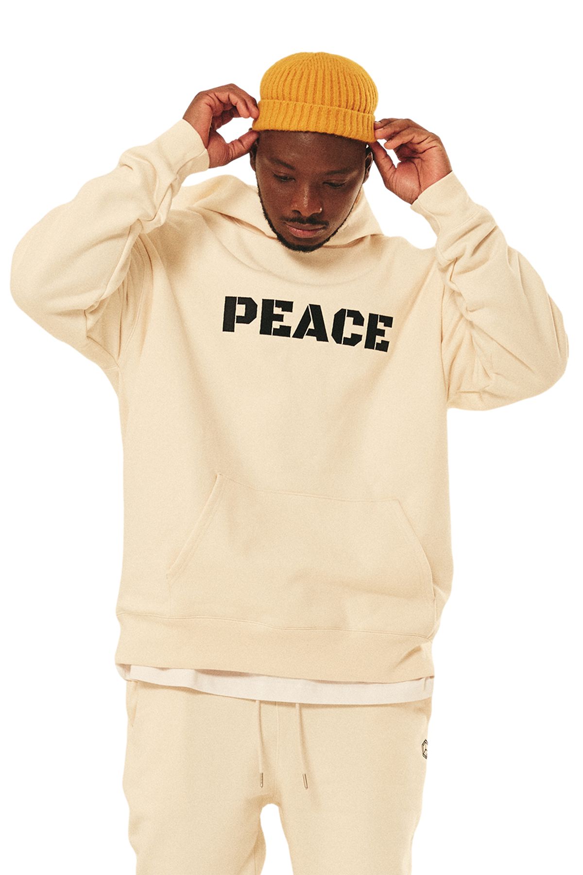 피스오브올데이(PEACE OF ALL DAY) PEACE Hoodie Cream