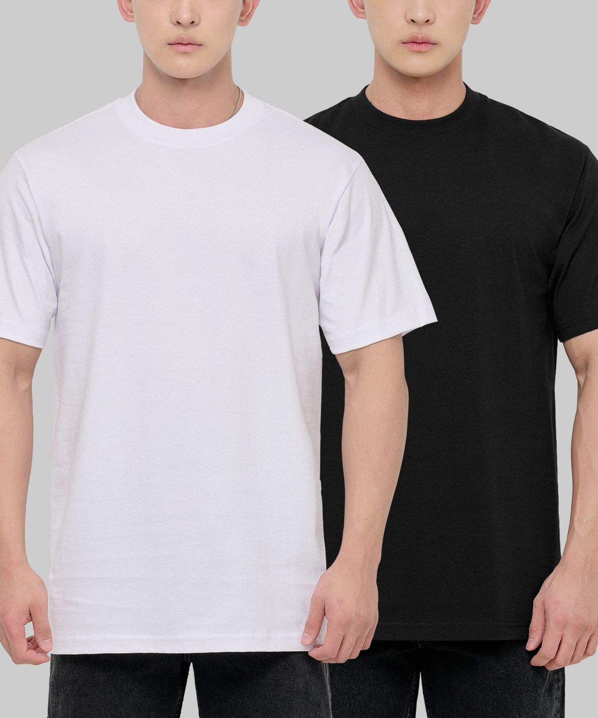 샤카웨어(SHAKA WEAR) [2PACK] 7.5oz 헤비웨이트 무지 오버핏 레이어드 반팔티