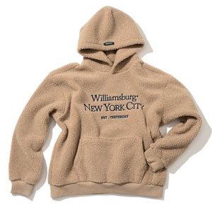 Classic Logo Boa Fleece Hoodie_Beige