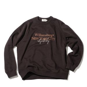 Lettering Logo Brushed Sweat Shirt_Dark Brown