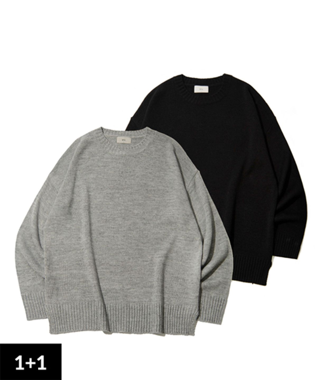 유앤엘씨(UNLC) [1+1] Soft overfit Round Knit [9color]