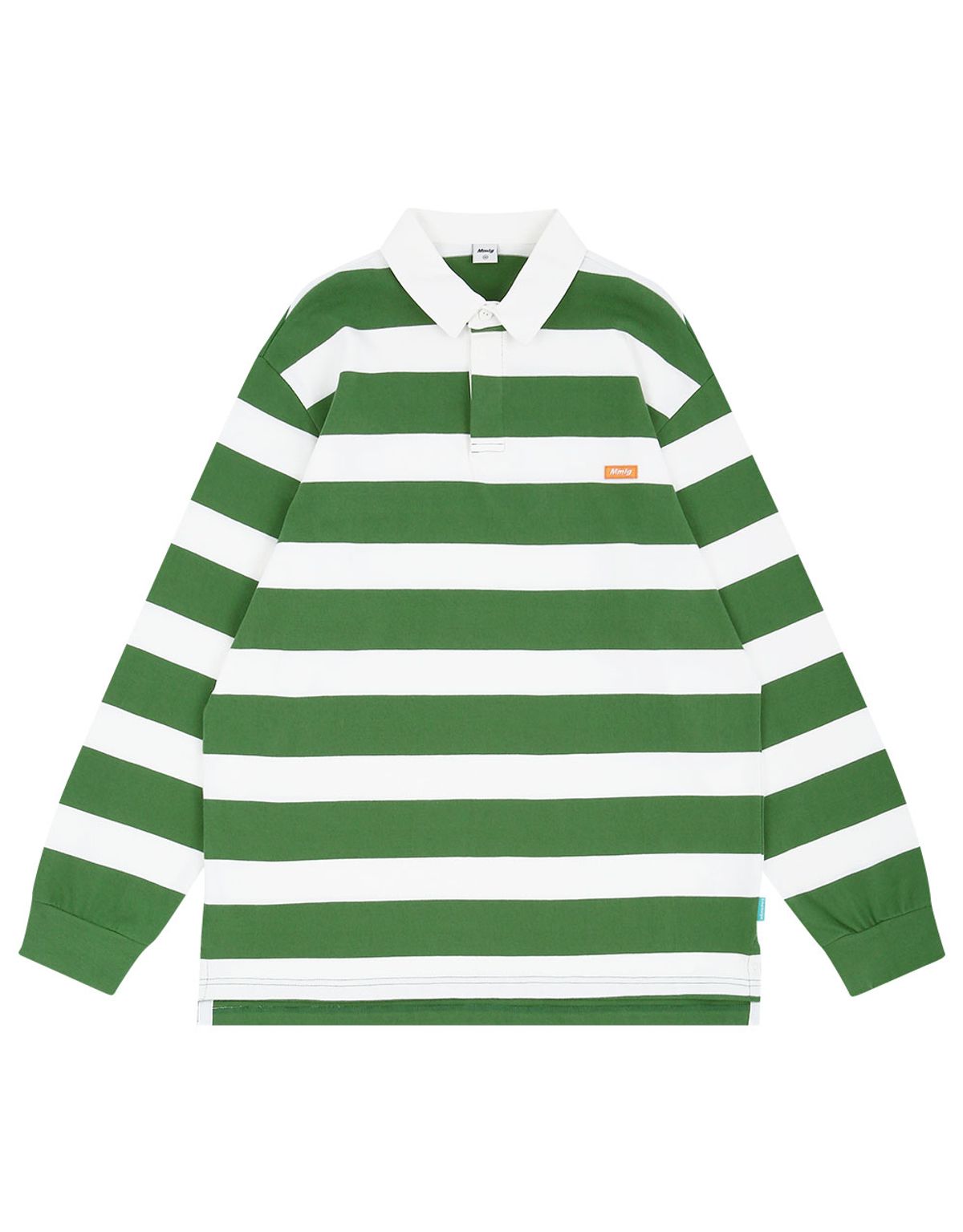 엠엠엘지(MMLG) [Mmlg] STANDARD RUGBY SHIRT (GREEN / WHITE)