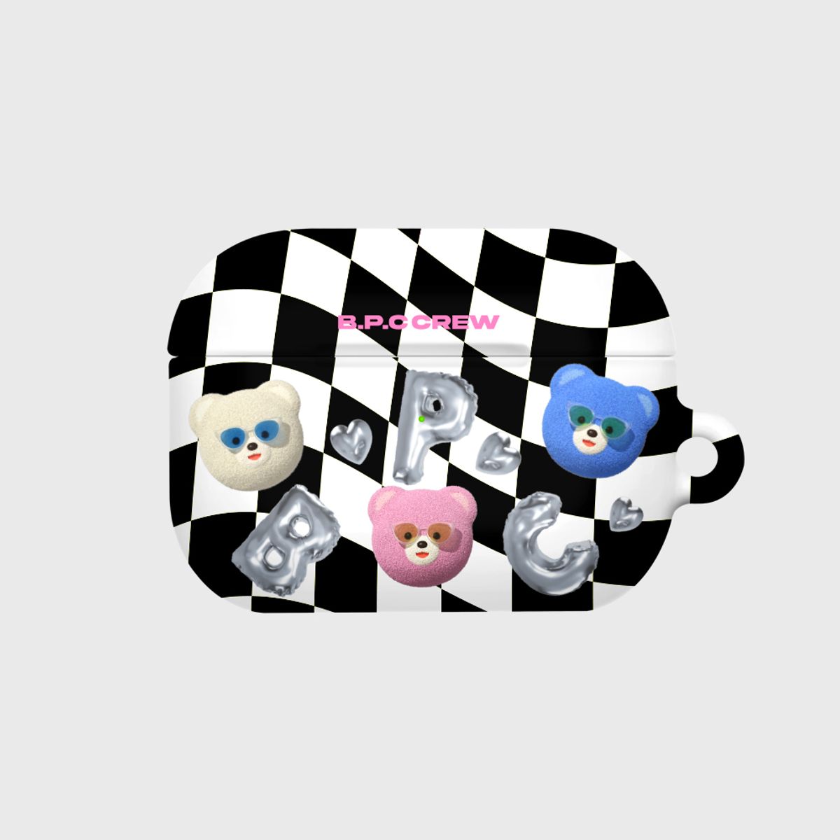 어프어프(EARPEARP) CHECKER BOARD BPC FACE-BLACK(에어팟프로-하드)