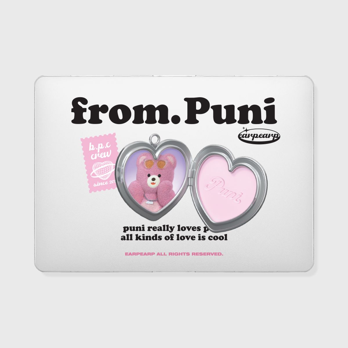 어프어프(EARPEARP) PUNI PENDANT-PINK(맥북-클리어하드)