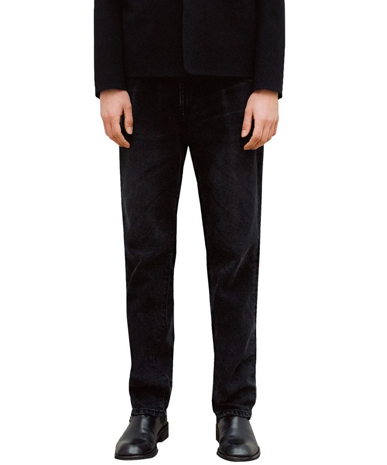 빈티지 스톤워시 크롭 데님 팬츠 (BLACK)