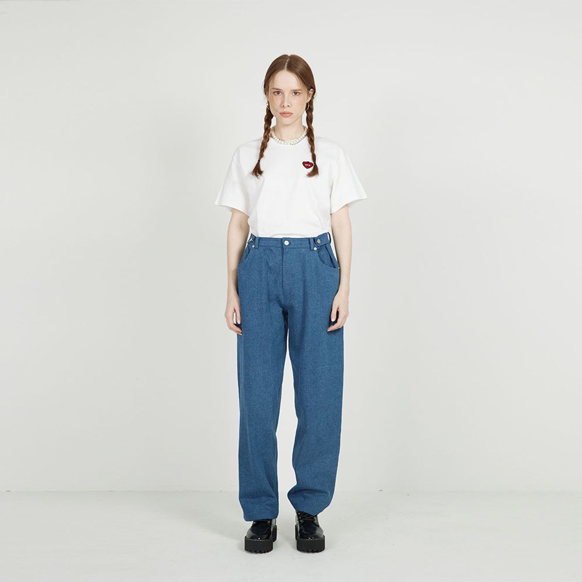 에프엠9102(FM91.02) 3 BUTTONS CLUB PANTS_blue