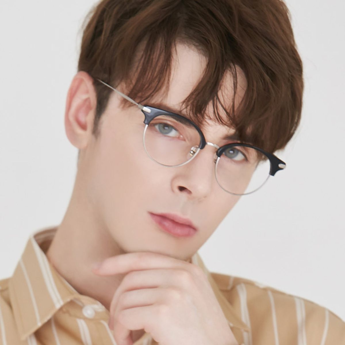어나더루트(ANOTHERROUTE) 빈티지 티타늄 안경테 ANNE 메탈콤비 하금테