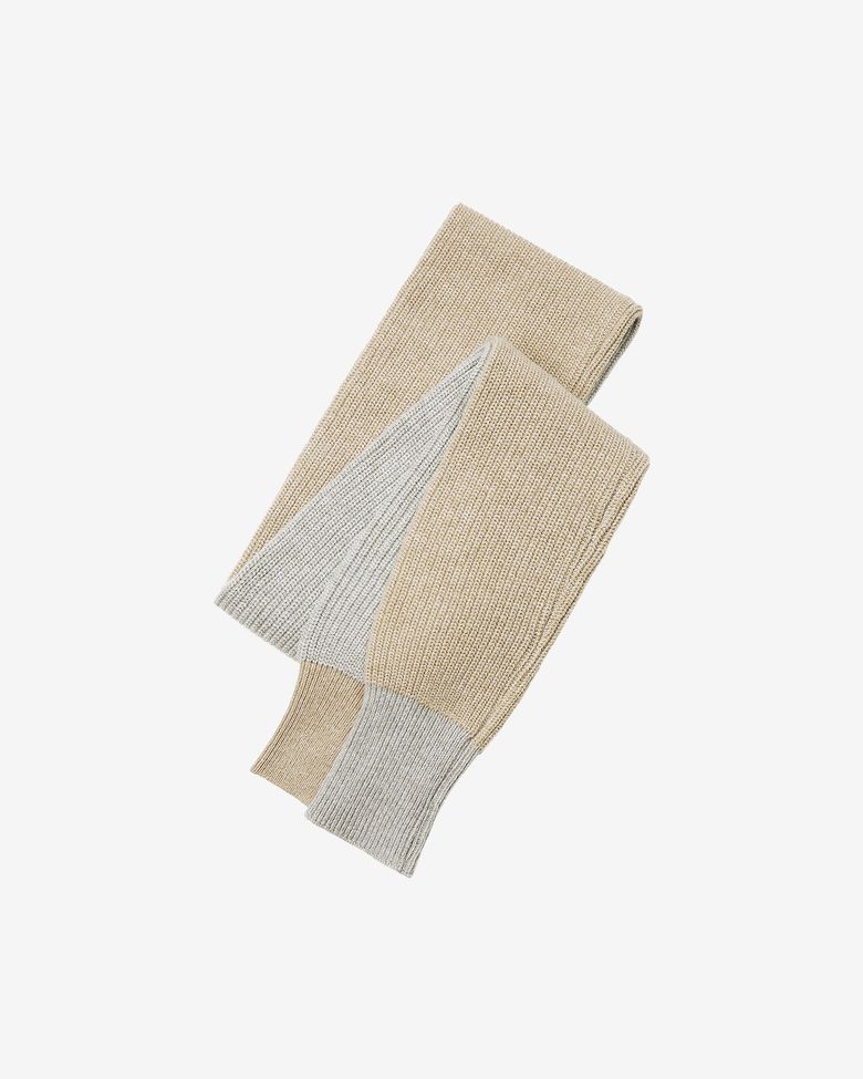 Half and Half Muffler (Beige and Moon light)
