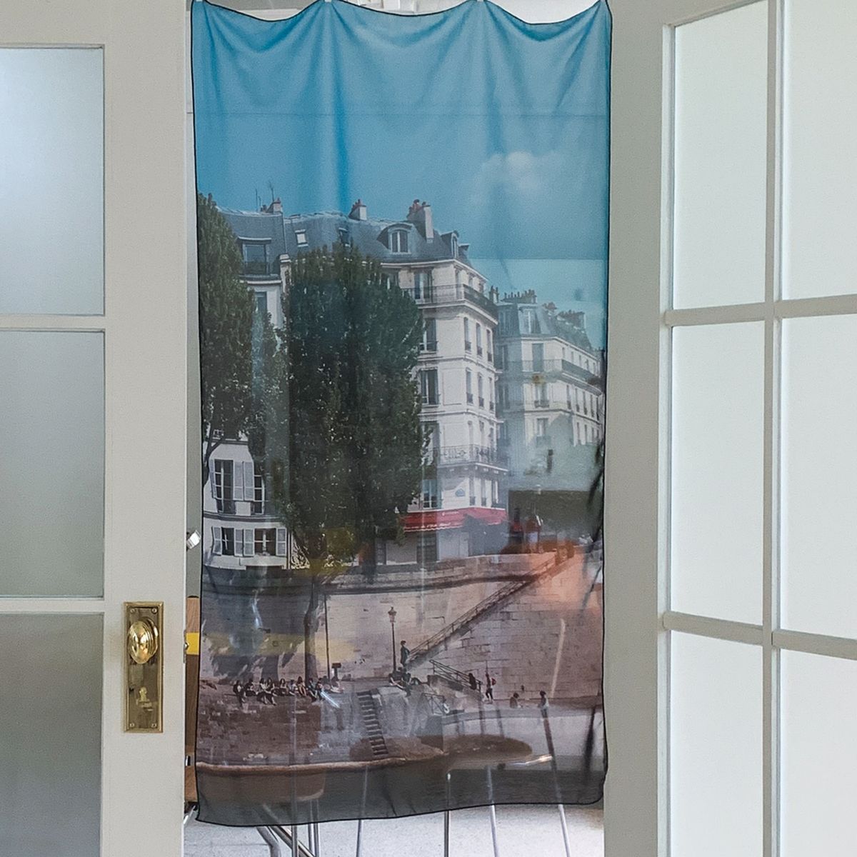 멜팅스튜디오(MELTING STUDIO) 느긋한 오후의 기록 인테리어 패브릭 쉬폰 포스터  / 43번 Ile Saint Louis  Paris #1(81-142cm)