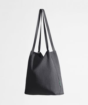 무심한듯 박시한 쇼퍼백 53 골지 코듀로이 - black