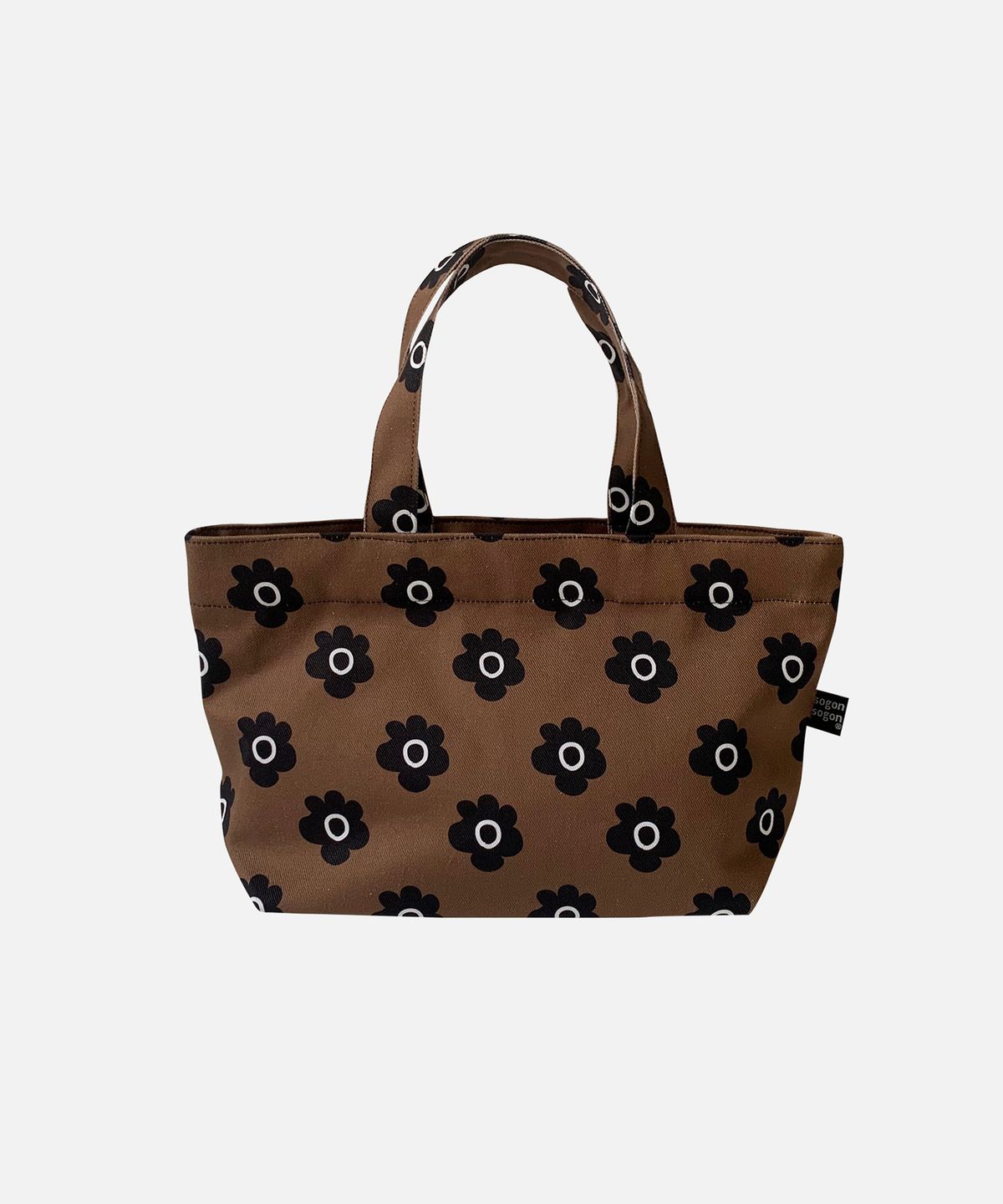 소곤소곤(SOGONSOGON) retro flower brown tote bag