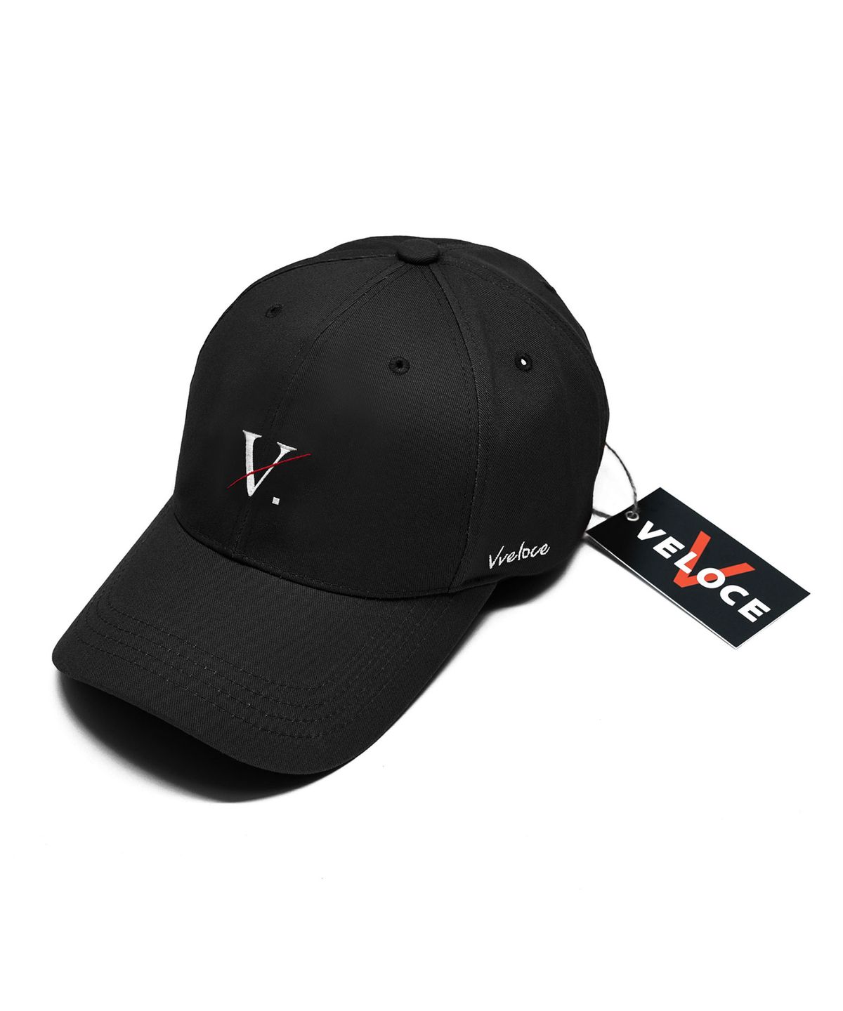 뷔벨로체(VVELOCE) DG  볼캡 스몰 로고 하드핏 블랙