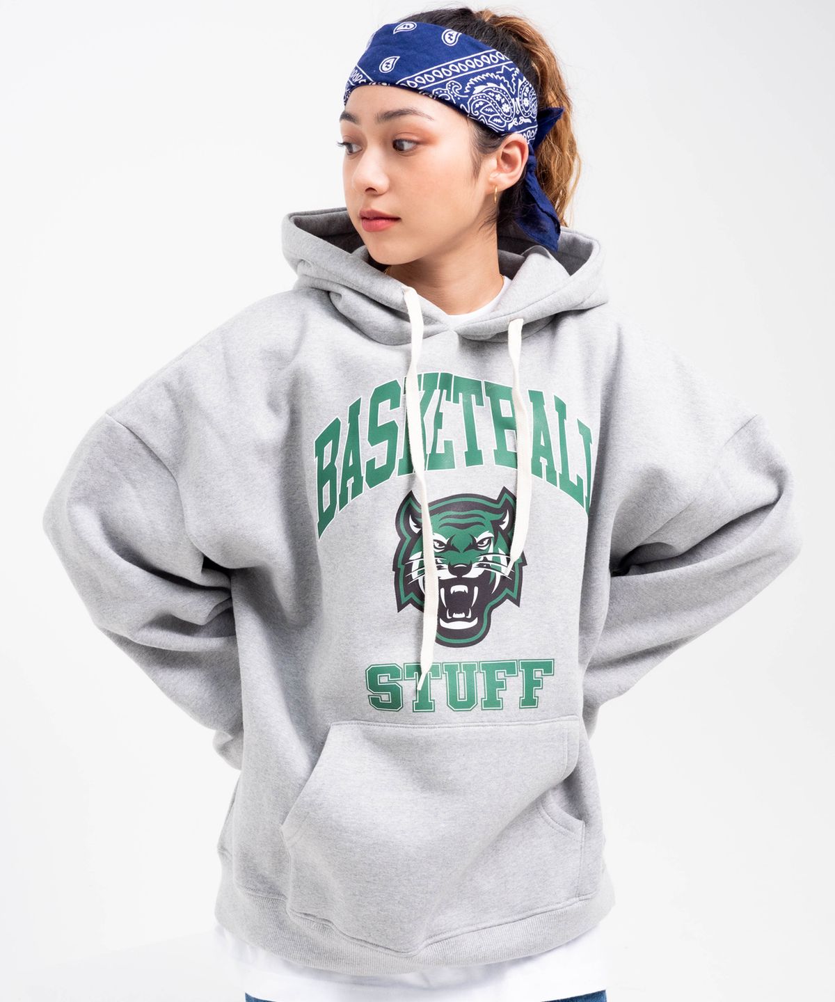 스터프(STUFF) 보스톤 타이거 후드티 그레이