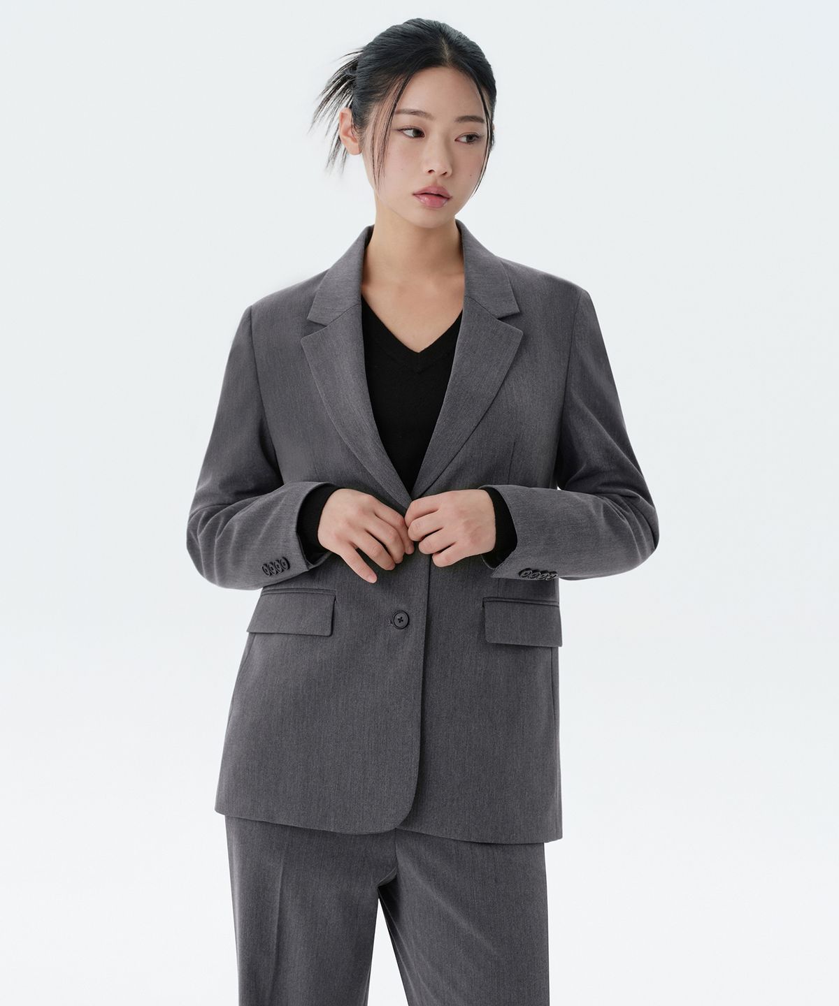 무신사 스탠다드 우먼(MUSINSA STANDARD WOMAN) 우먼즈 베이식 블레이저 [미디엄 그레이]