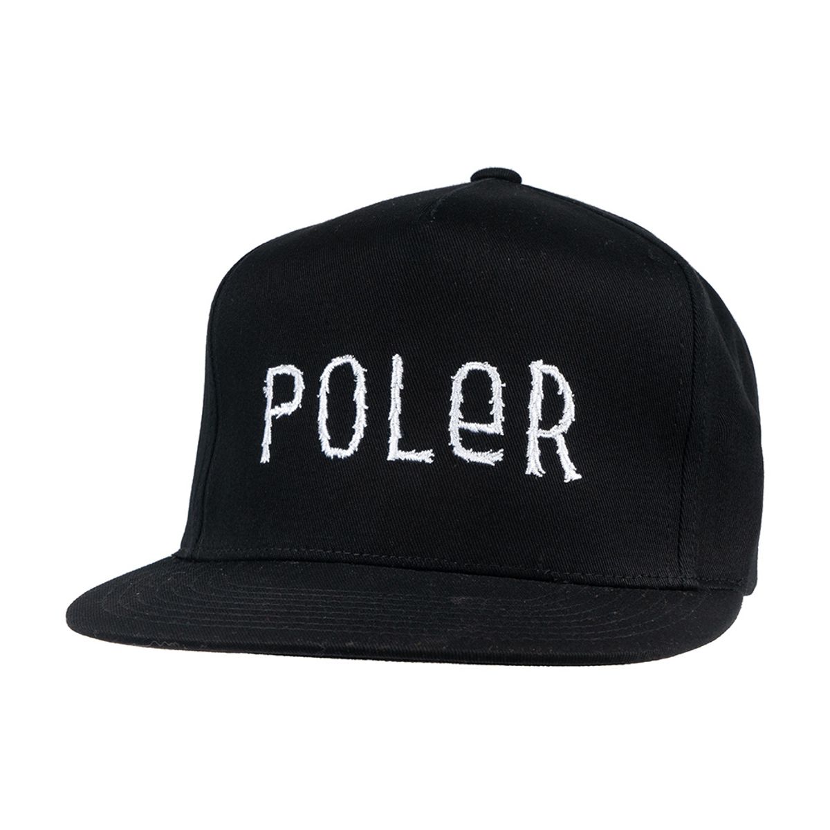 폴러스터프(POLERSTUFF) FURRY FONT SNAPBACK HAT BLACK
