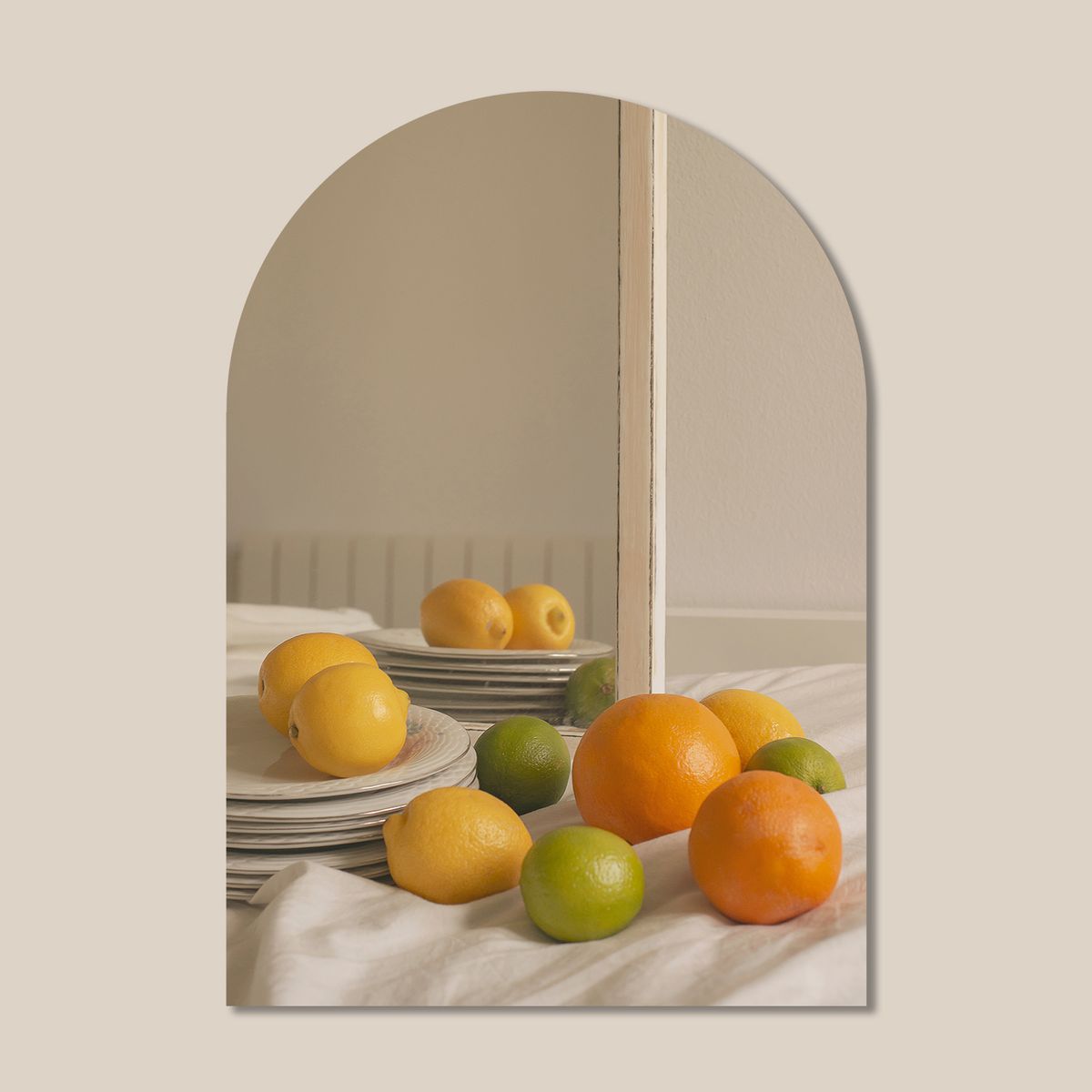 멜팅스튜디오(MELTING STUDIO) 마이 리틀 윈도우 접착 아치 인테리어 포스터  / 09번 Citrus Table