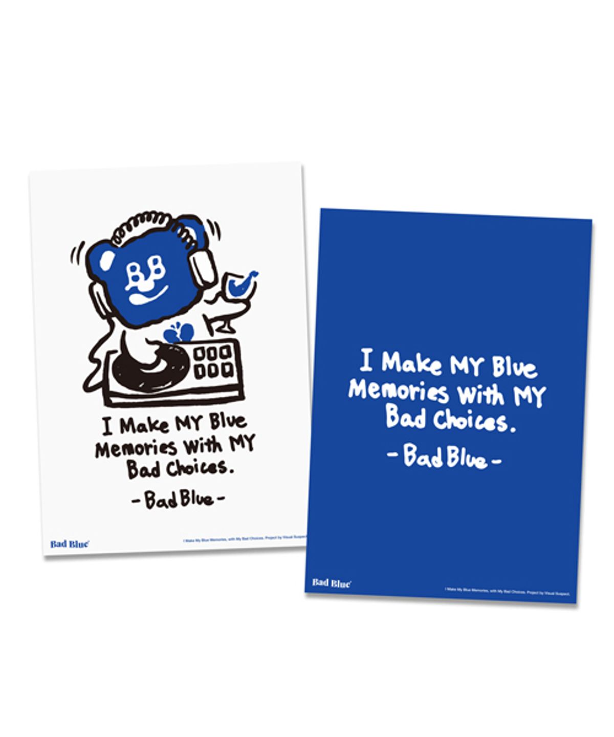 배드블루(BADBLUE) DJ BadBear Graphic Poster Set