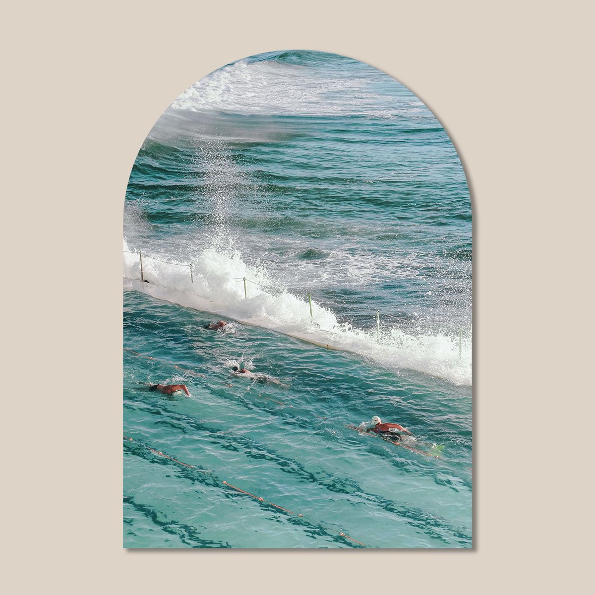 멜팅스튜디오(MELTING STUDIO) 마이 리틀 윈도우 접착 아치 인테리어 포스터  / 40번 Bondi Beach Australia