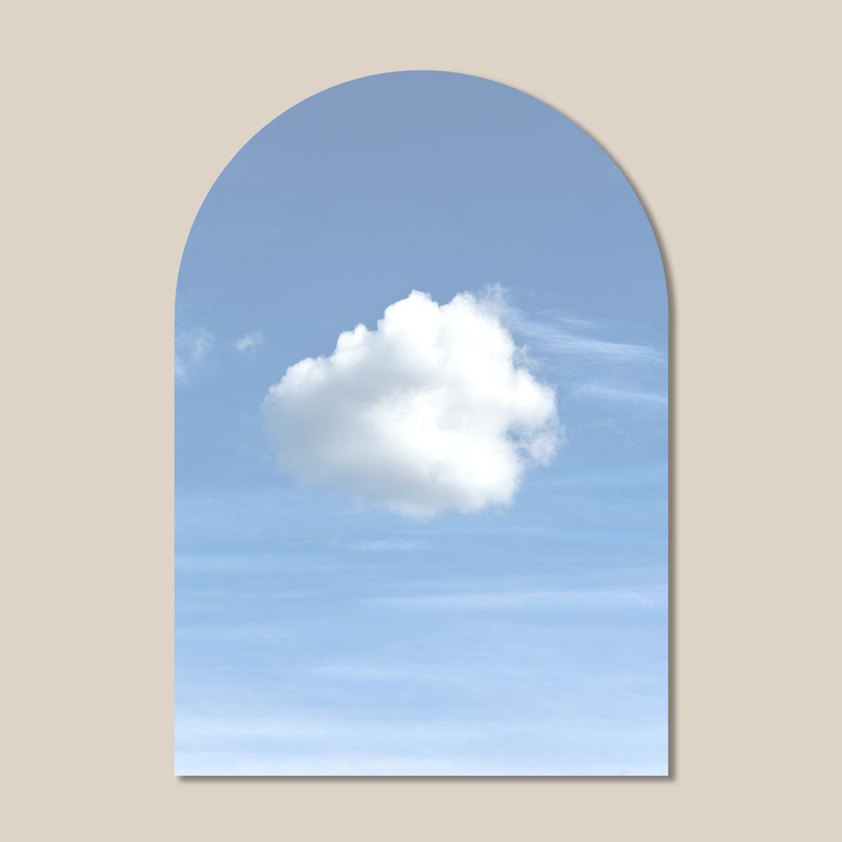 멜팅스튜디오(MELTING STUDIO) 마이 리틀 윈도우 접착 아치 인테리어 포스터  / 53번 One Thing Cloud