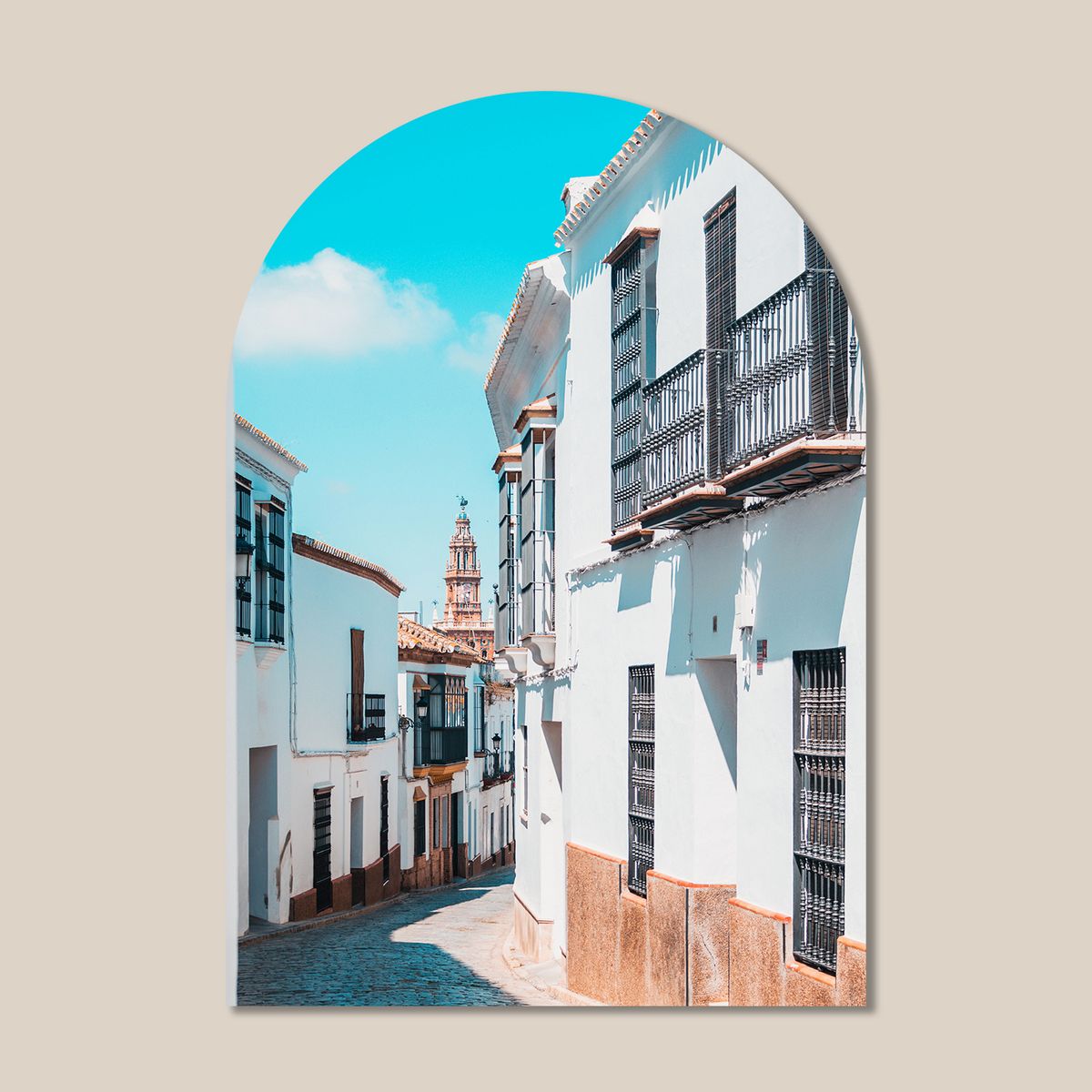 멜팅스튜디오(MELTING STUDIO) 마이 리틀 윈도우 접착 아치 인테리어 포스터  / 56번 Carmona Spain