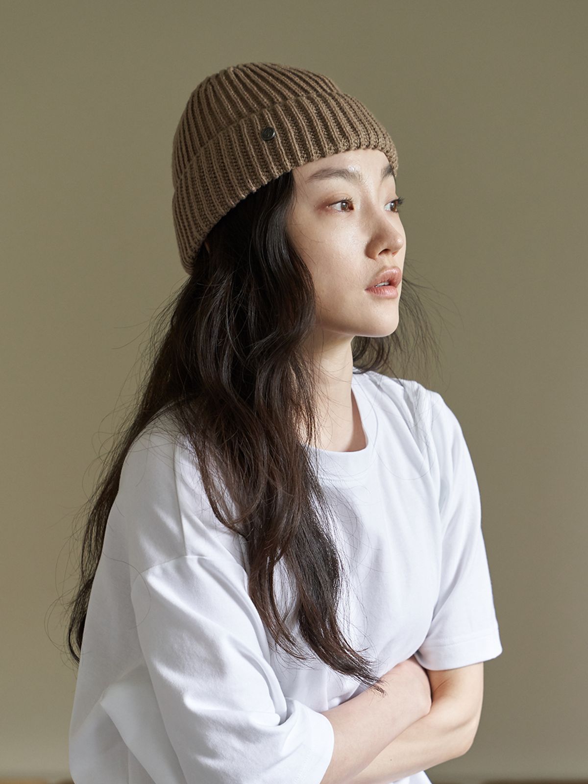 포에지담(POESIEDAME) [everydaylife] Short beanie_beige(unisex)