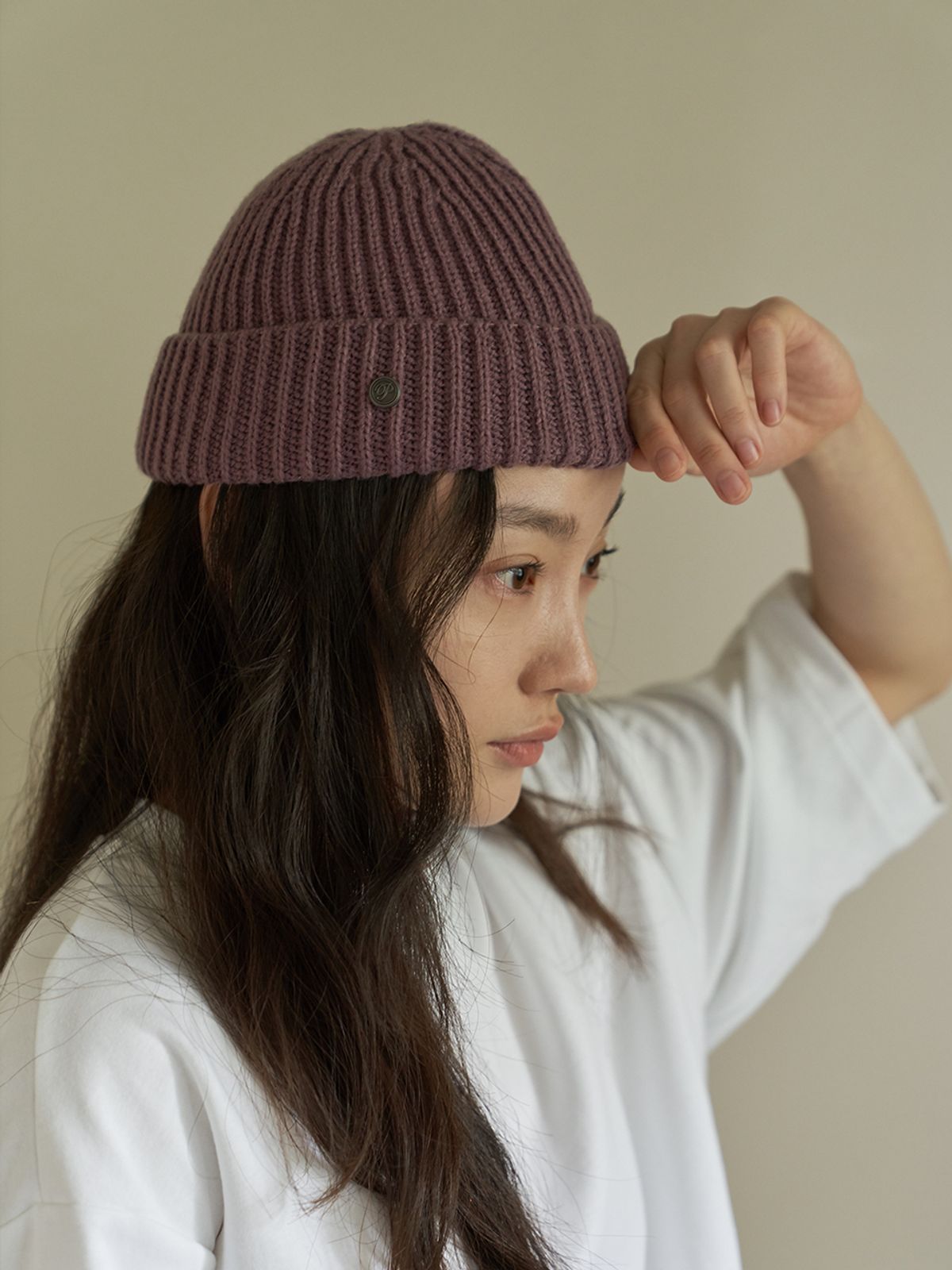 포에지담(POESIEDAME) [everydaylife] Short beanie_sandpink(unisex)