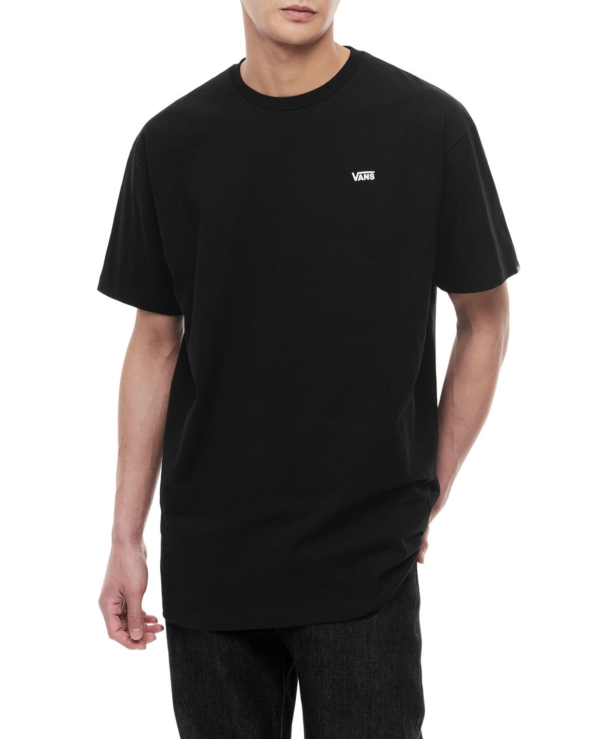 반스(VANS) 레프트 체스트 로고 반소매 티셔츠 - 블랙:화이트 / VN0A3CZEY281