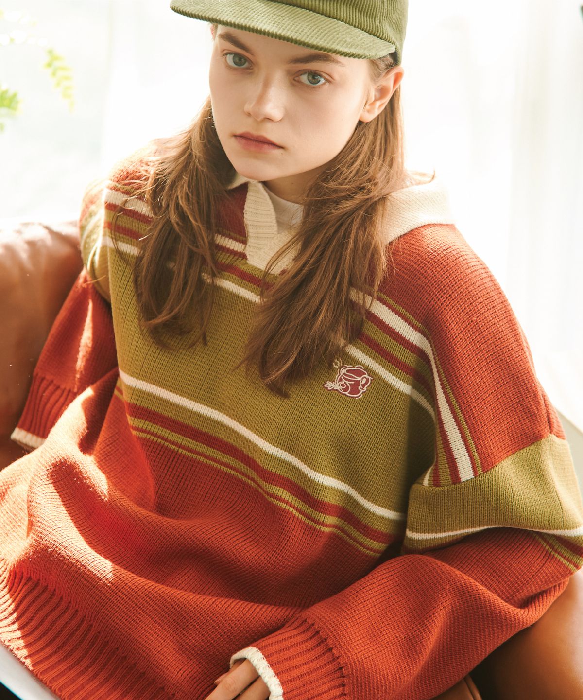 꼼파뇨(CPGN STUDIO) TEDDY PIQUE SWEATER RED