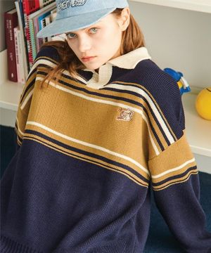 TEDDY PIQUE SWEATER NAVY