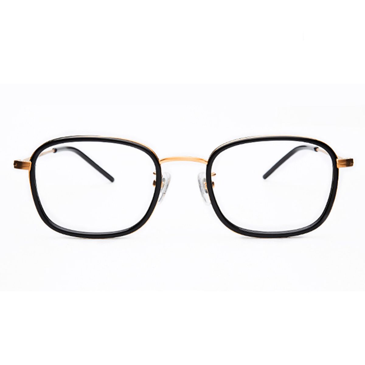 알로아이웨어(ALO EYEWEAR) [ALO:CTZEN] CI9710B C1 클래식 솔텍스 스퀘어 블랙/골드 안경테