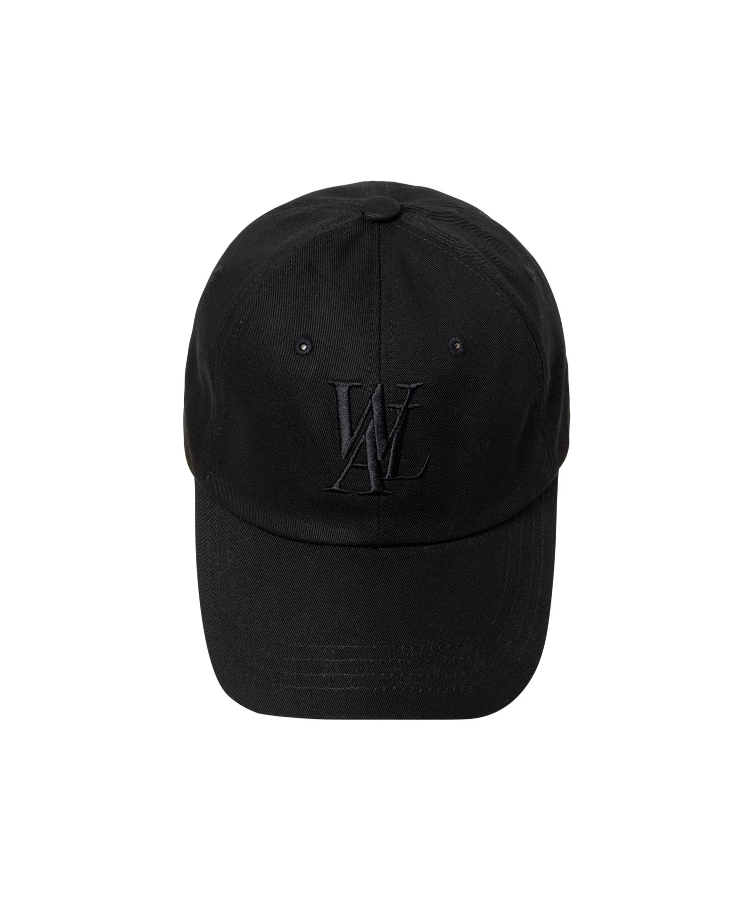 キャップ WOOALONG Signature Logo ball cap BLACK cap_logo_002bk 우알롱(WOOALONG) Signature Logo ball cap - BLACK(Black Logo