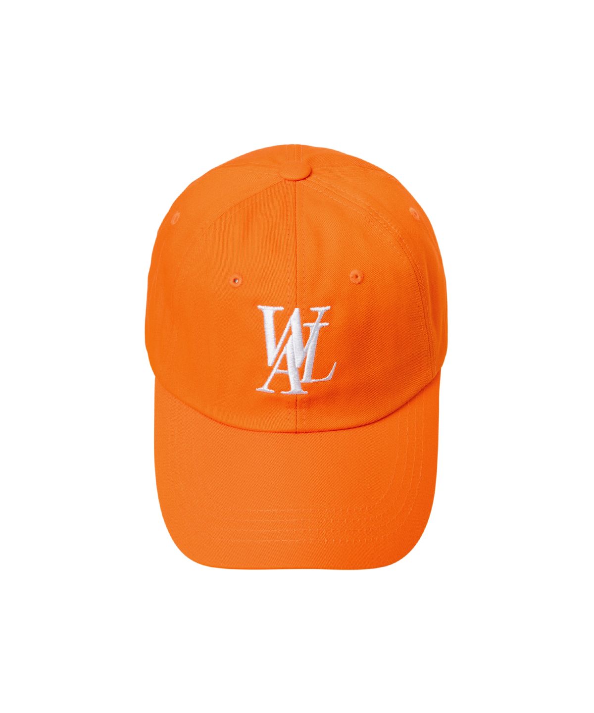 우알롱(WOOALONG) Signature Logo ball cap - ORANGE