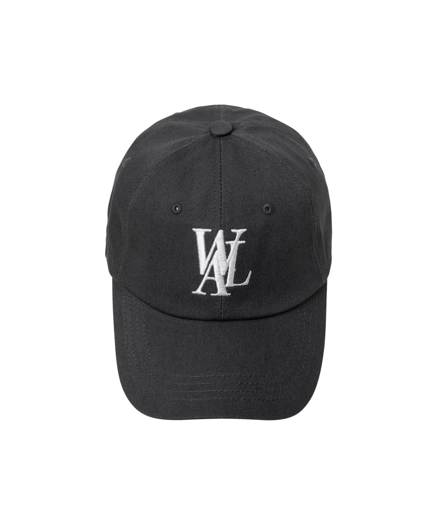 MUSINSA | WOOALONG Signature Logo ball cap_CHARCOAL