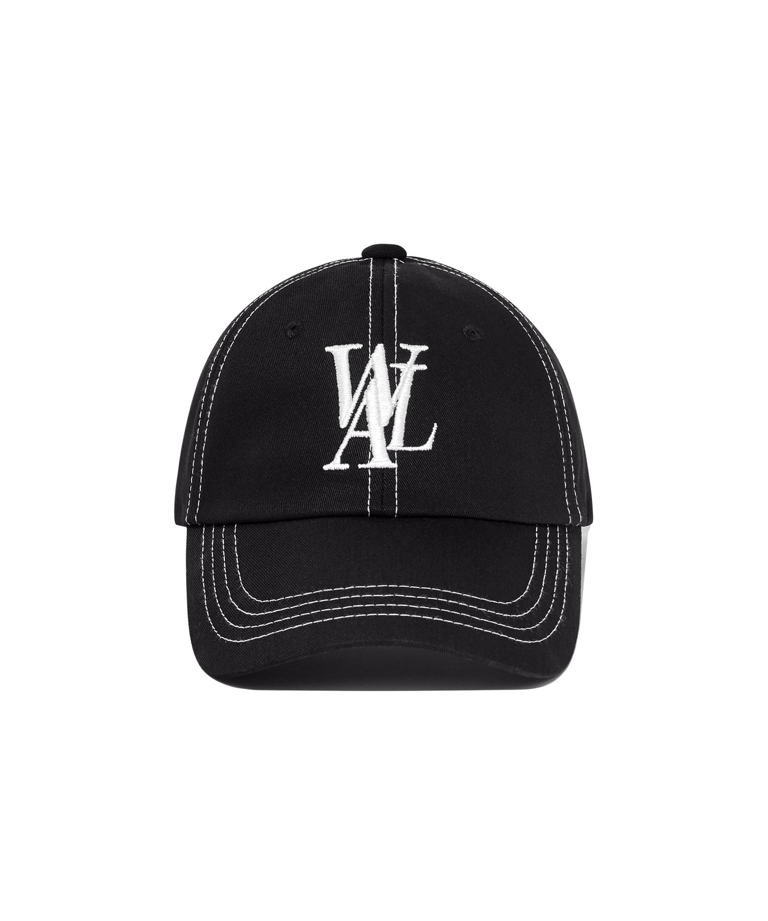 【WOOALONG】 Signature Ball cap_stitch / unisex MUSINSA | WOOALONG Signature Logo ball cap - STITCH BLACK