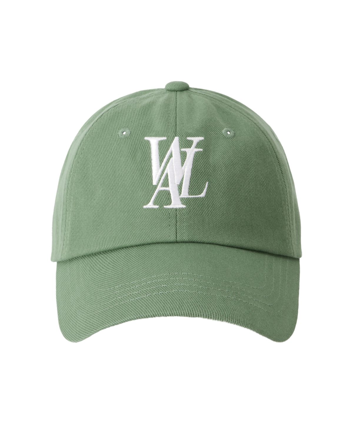 우알롱(WOOALONG) Signature Logo ball cap - DUSTY GREEN