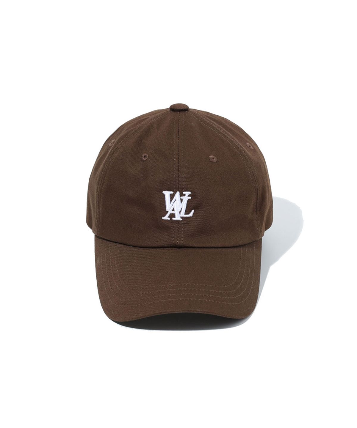 우알롱(WOOALONG) Signature Small Logo ball cap - BROWN