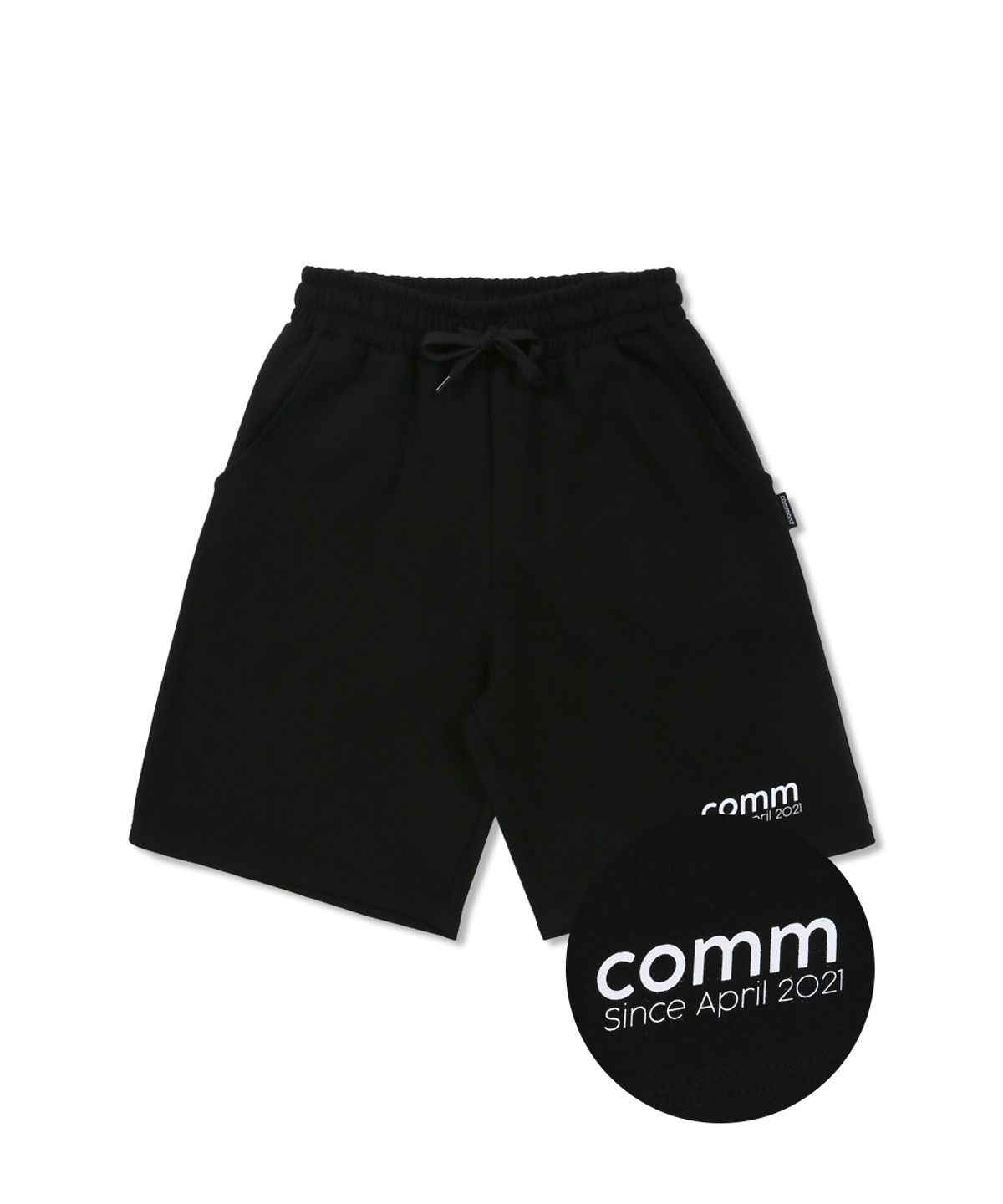 커먼즈(COMMONZ) 시그니처 로고 트레이닝 쇼츠_블랙