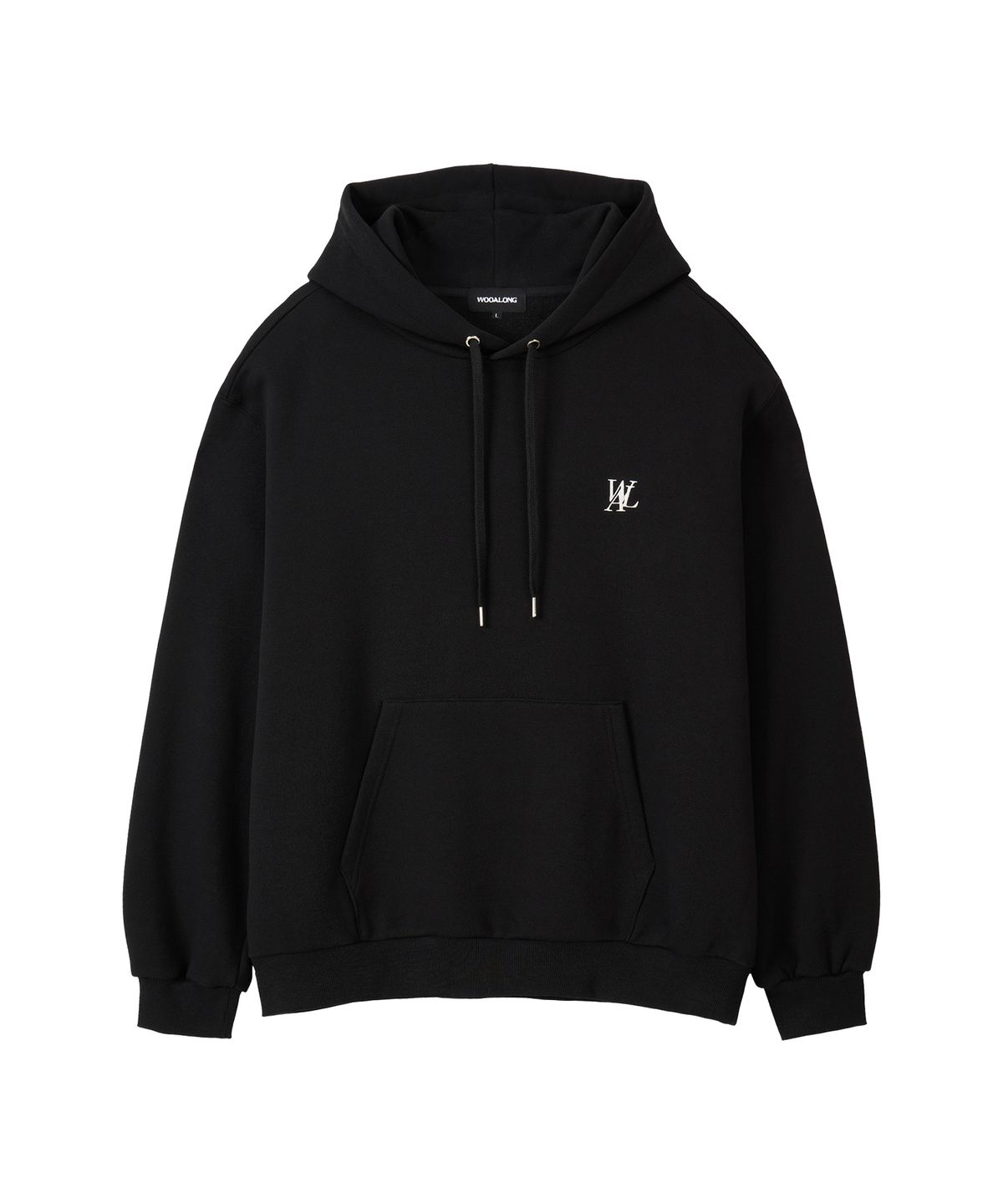 우알롱(WOOALONG) Signature standard hoodie - BLACK